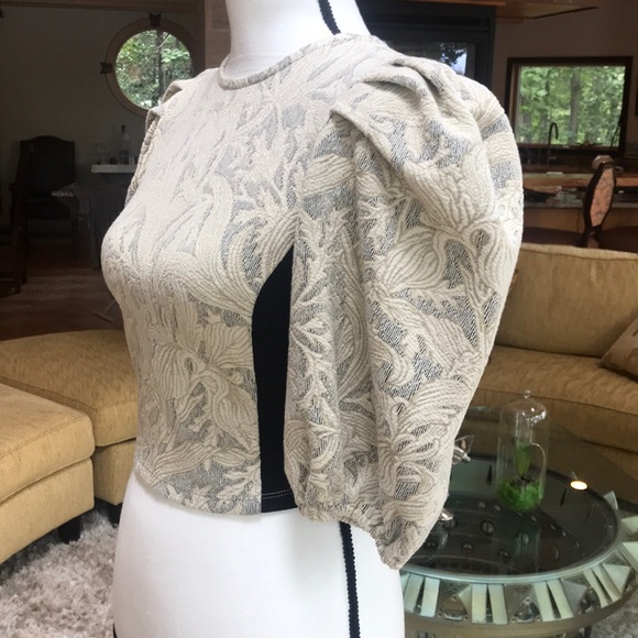 BEBE STUNNING ! Gold & Black Stretch Crop Top S 🌺 - Picture 9 of 13